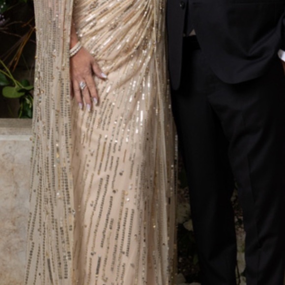 Jenny Packham Gold Sequin Dress